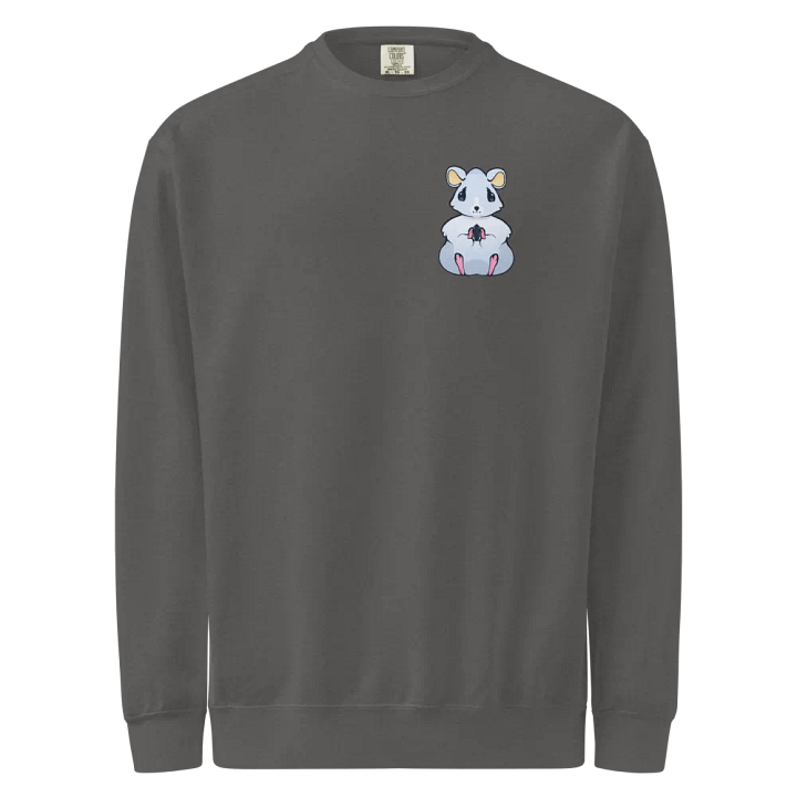 Hamster Holding A Seed Unisex Garment-Dyed Sweatshirt product image (1)