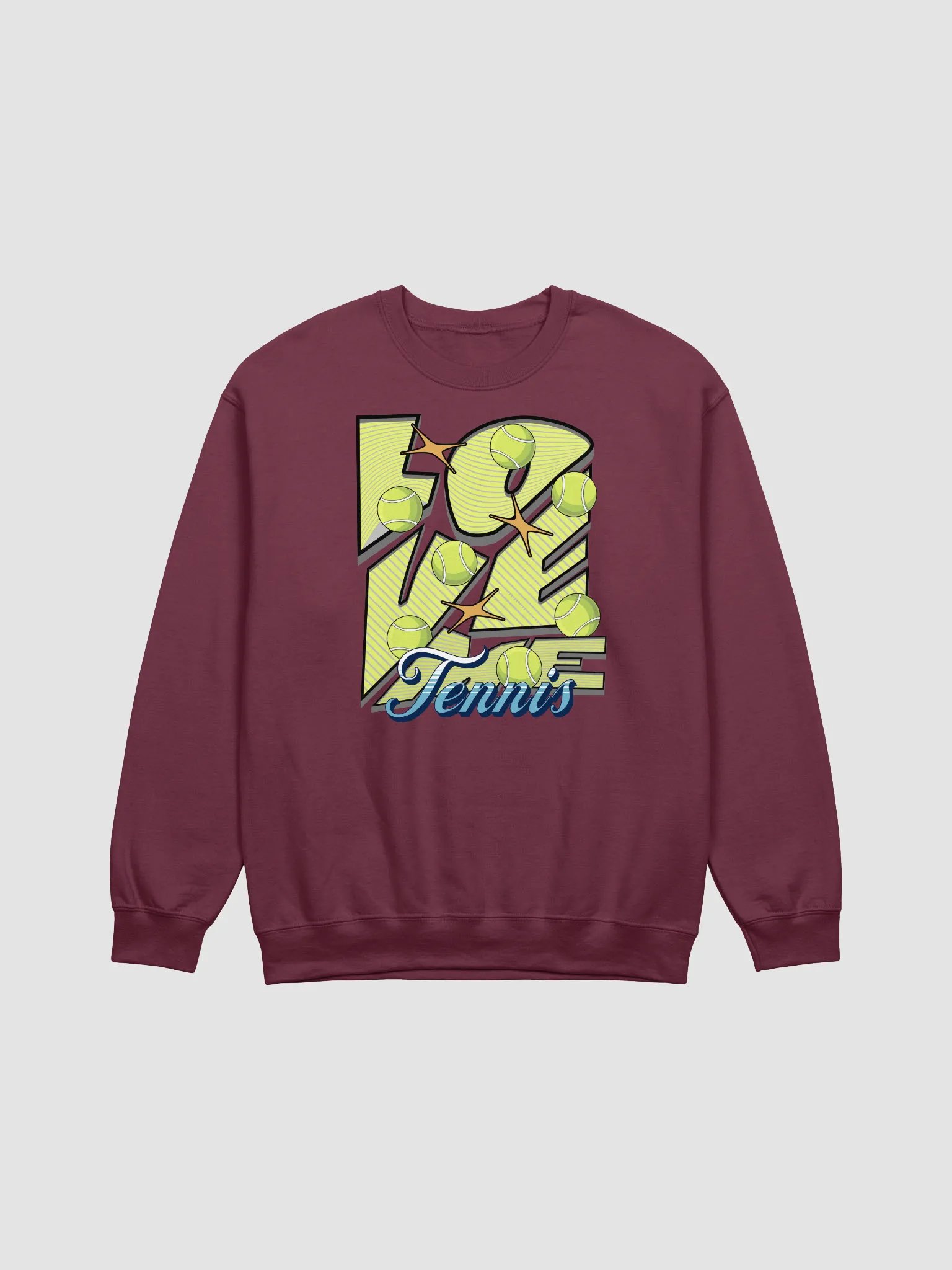 Love Me Tennis Striped Crewneck Sweatshirt product image (1)