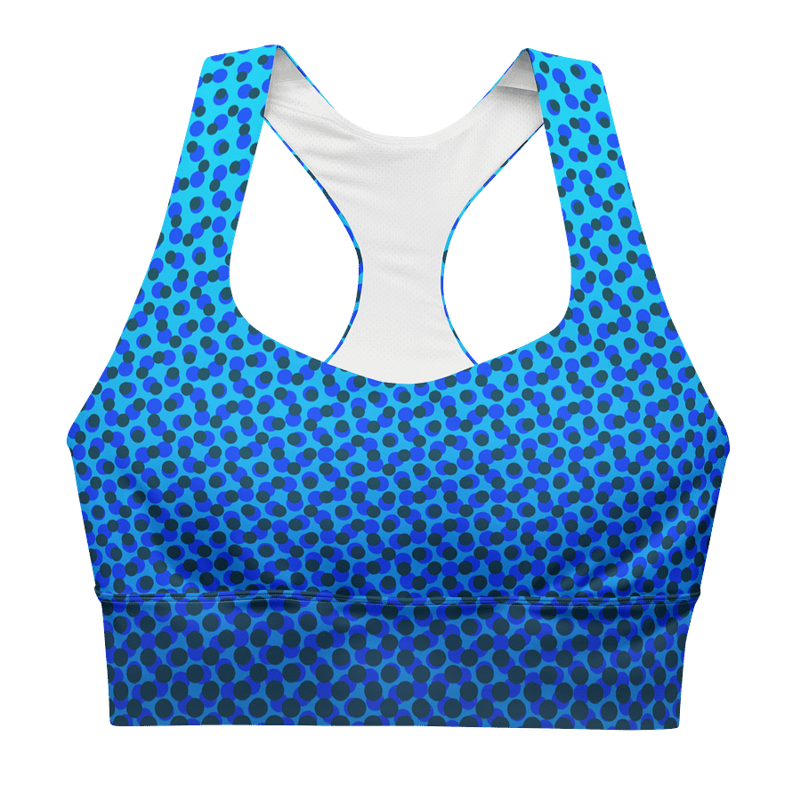 Blue Halftone Longline Sports Bra product image (1)