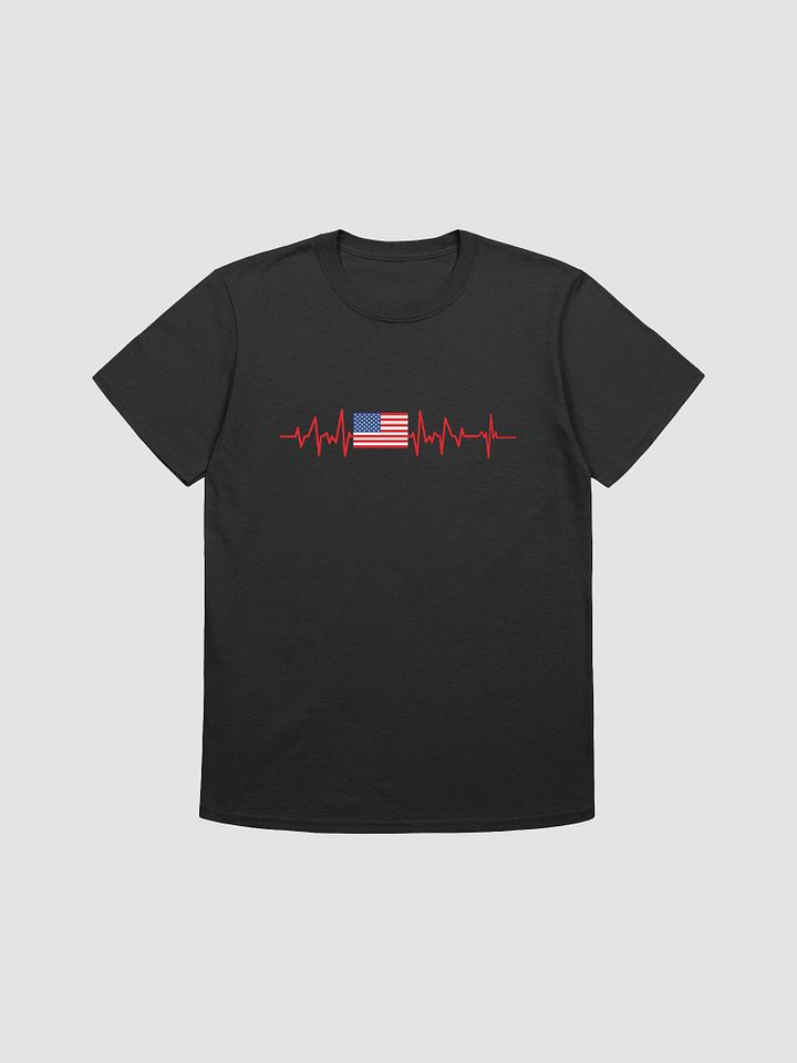 American Flag Heartbeat Unisex T-Shirt product image (4)