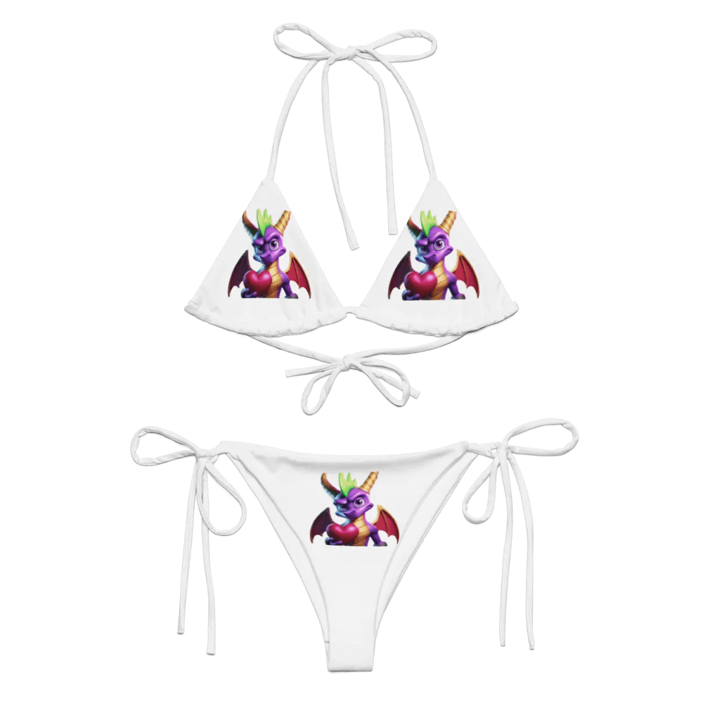 love swimming strined 2 piece product image (1)
