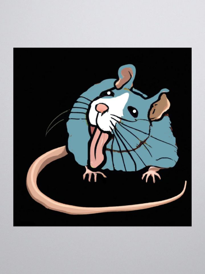 cheeky blue rat sticker product image (1)