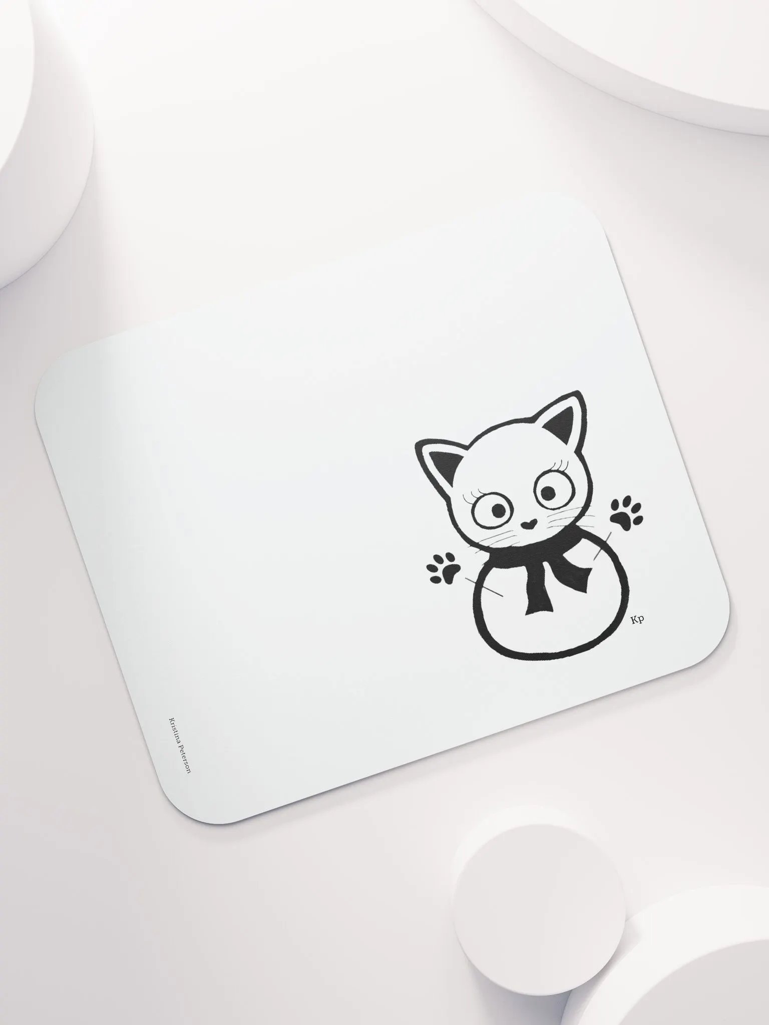 Furry Kitty Hugs Mouse Pad product image (7)