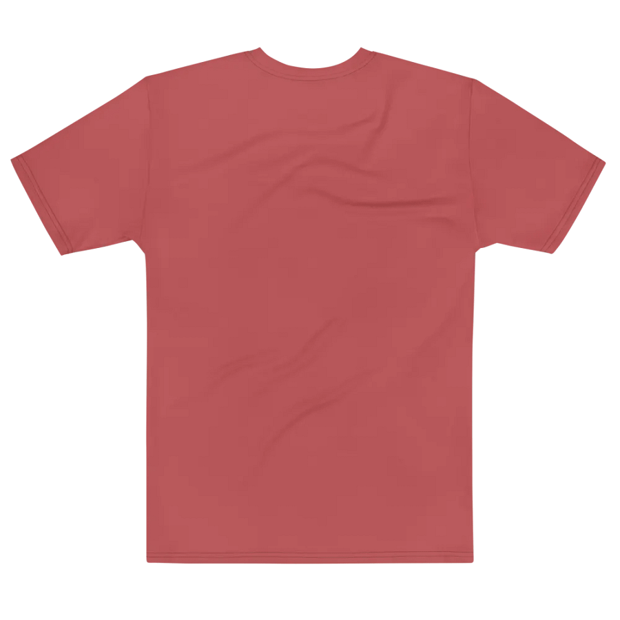 Plain Brick Red Soft Summer Men's Crewneck Polyester Heavyweight Premium T-Shirt by Treasure Pie product image (7)