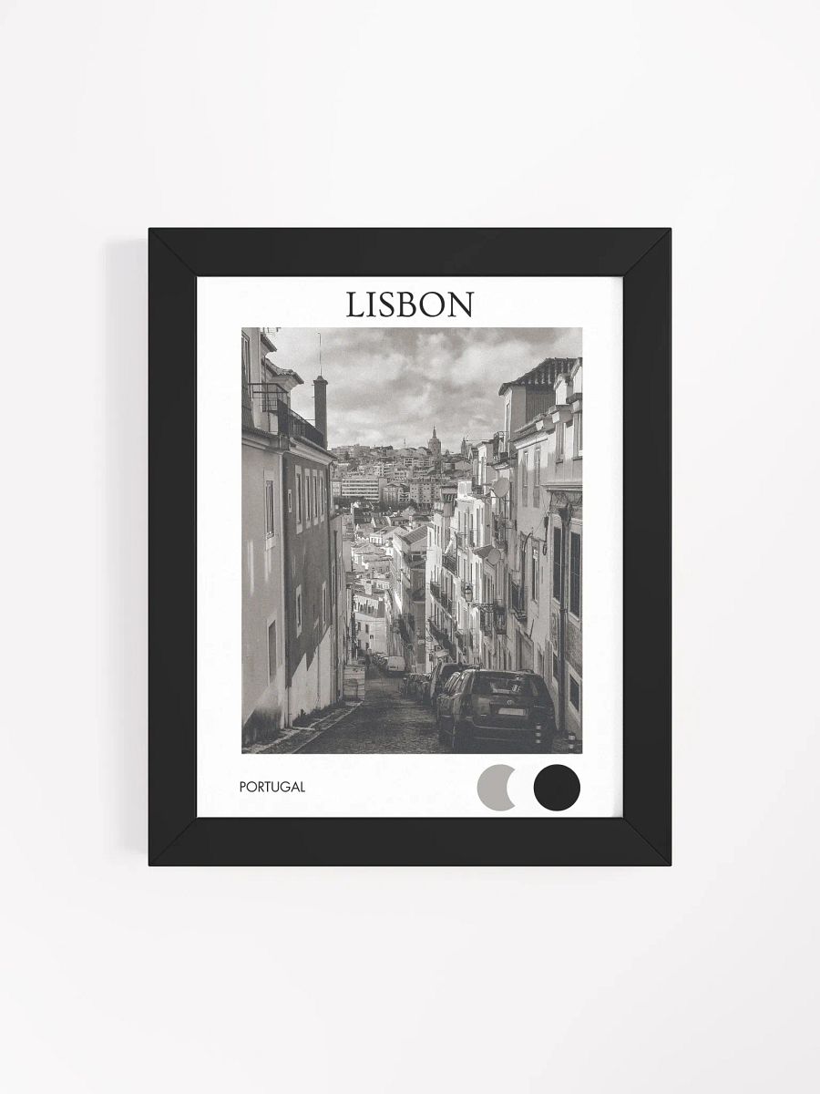Streets of Lisbon I - Black & White - Framed product image (4)