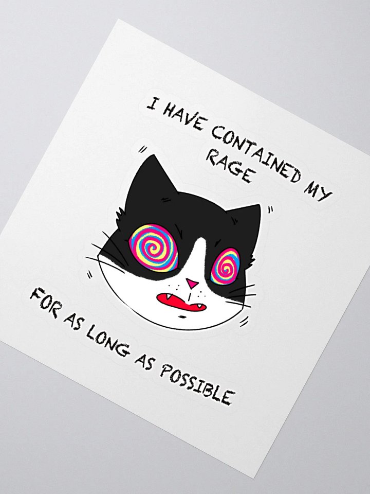 Rage Cat Sticker With Text product image (1)