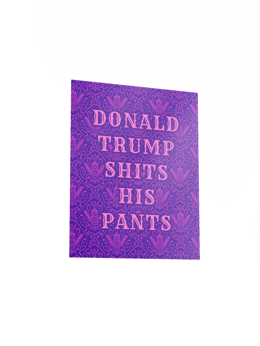 Donald Trump Sh*ts His Pants Purple VIntage Wallpaper Print product image (5)