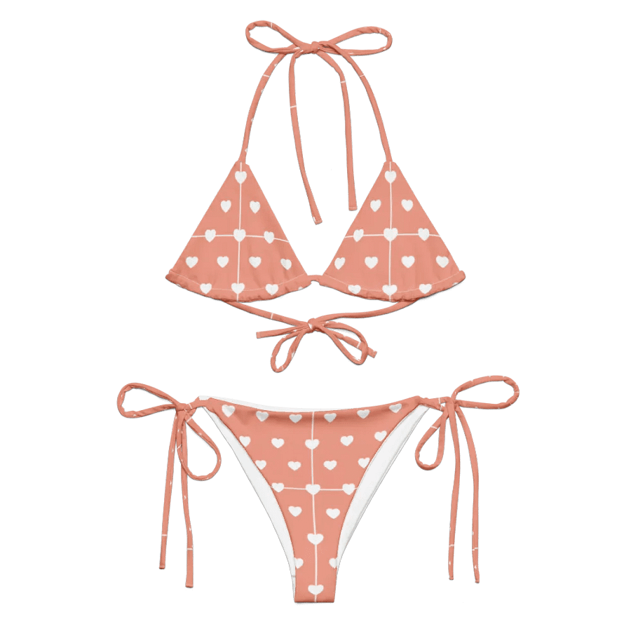 Pastel Heart Seamless Pattern String Bikini - v13 product image (6)