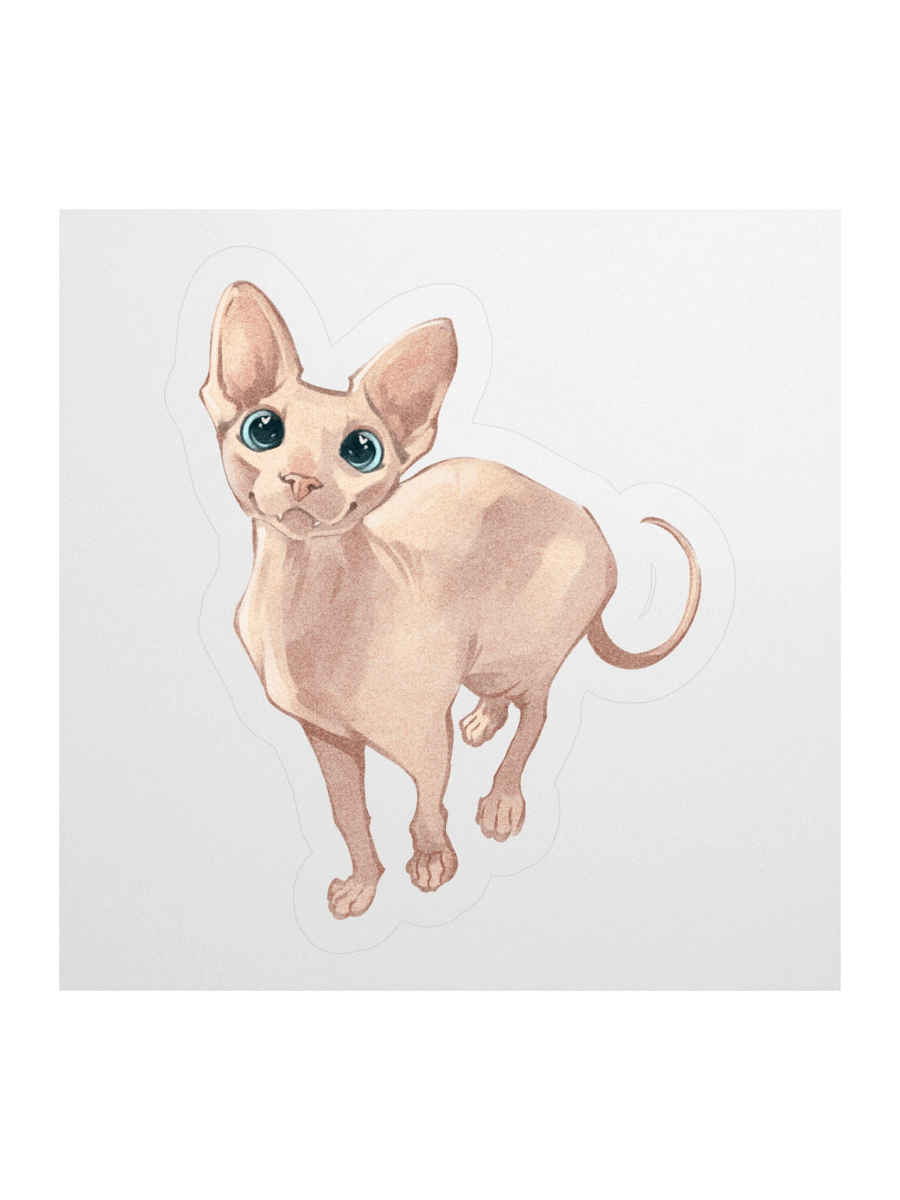 Cute sphynx | Kiss-cut sticker product image (1)