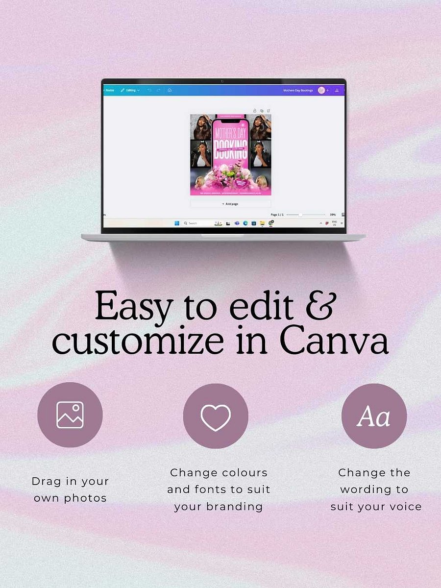 Mother's Day Appointments Open iPhone Flyer - Customizable Canva Template product image (3)