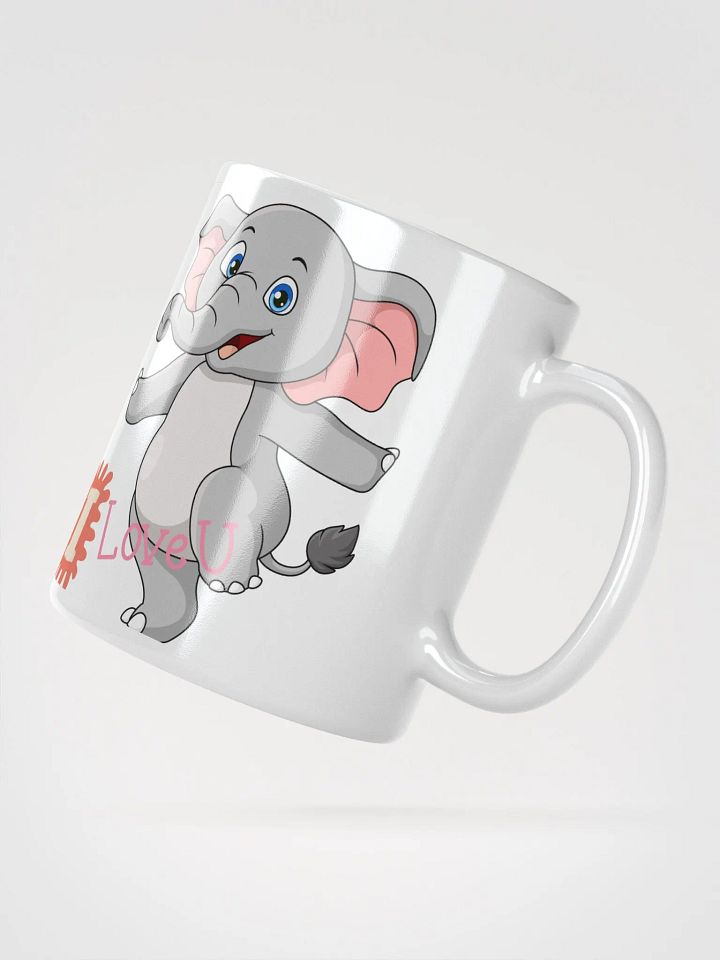 White Glossy Mug Elephant product image (2)