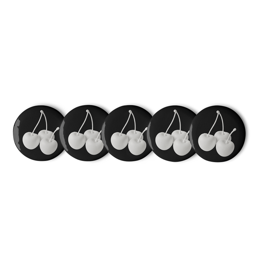 White Cherries Pin Buttons Set product image (1)