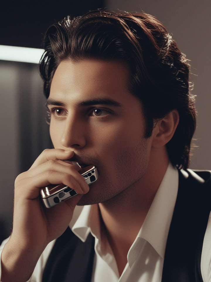 Blue harmonica product image (1)
