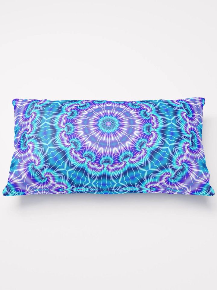 Blue and Purple Tie Dye Kaleidoscope Throw Pillow product image (1)