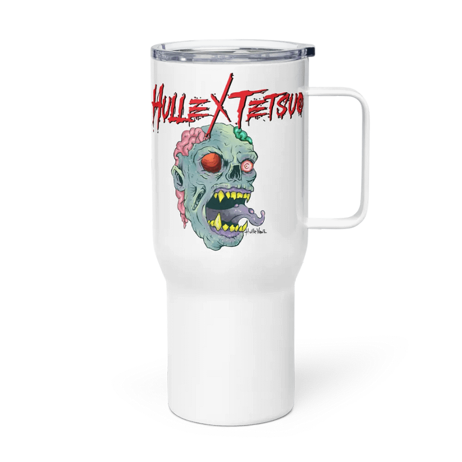 Gimme Brain Travel Mug with a Handle (HulleVane Design) product image (3)