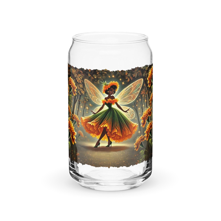 Enchanted Marigold Fairy Glass with Optional Lid and Straw product image (2)