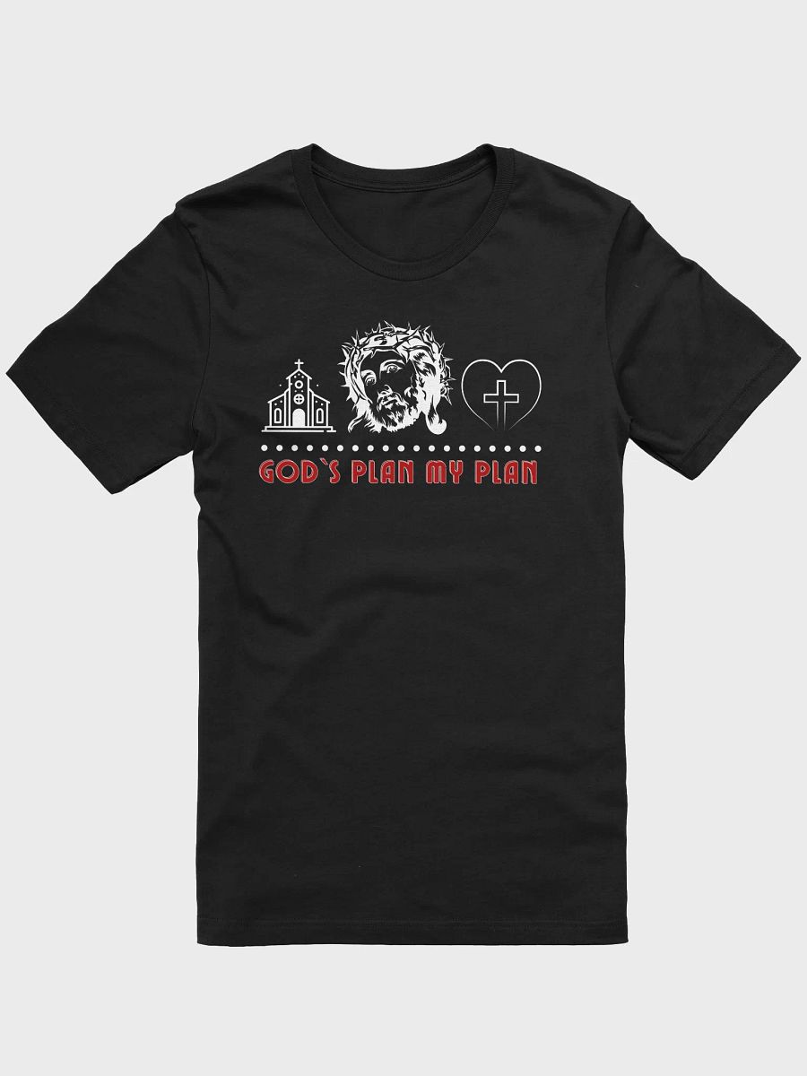 God`s Plan My Plan, Christian Faith Bella Canvas T-shirt - Dark product image (3)