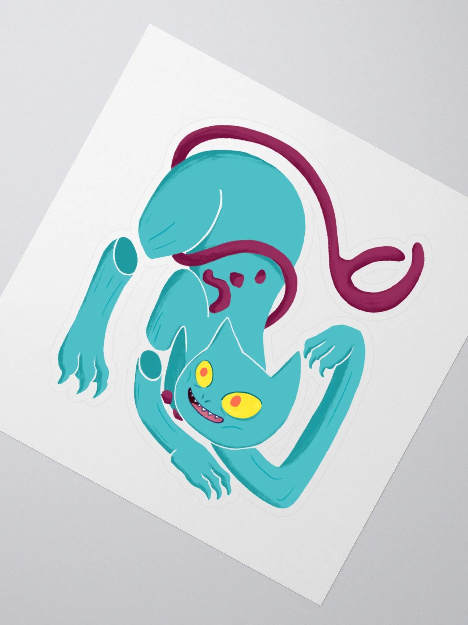 Demon Cat Sticker product image (1)