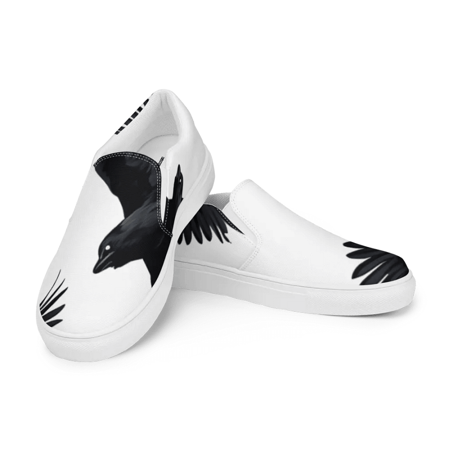Men's Slip-On Canvas Shoes with Unique Crow Design 🖤 product image (11)