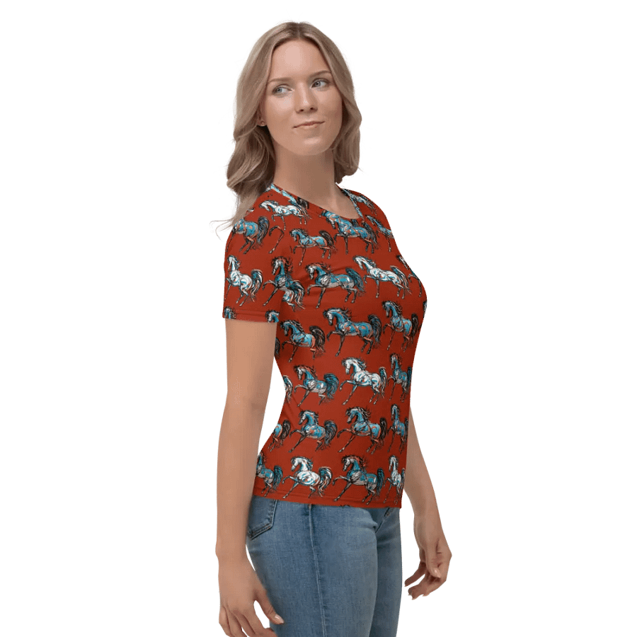 Prancing Garnet Arabian Lady's Tee Shirt product image (4)