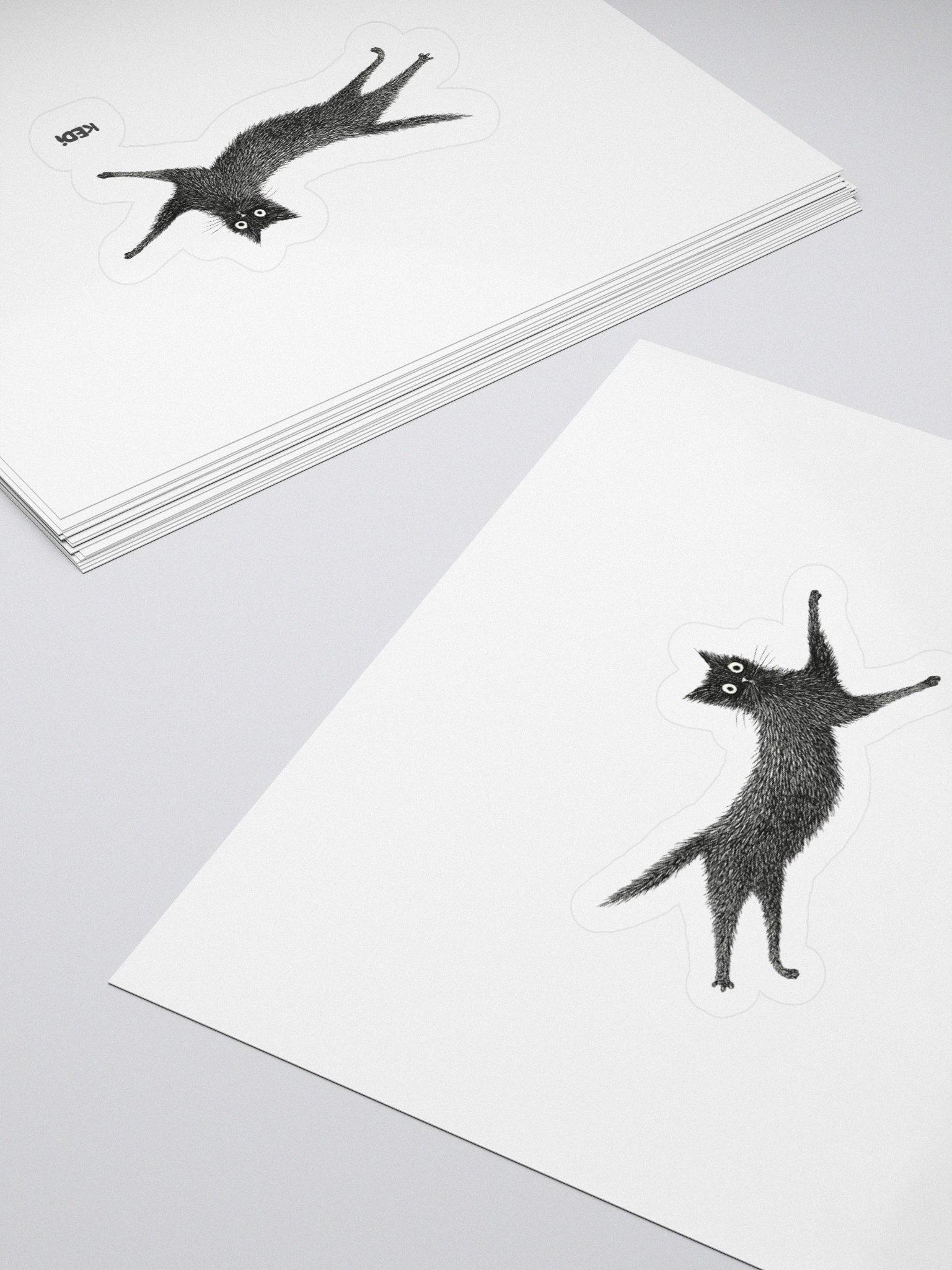 Dynamic Cat Leap Kiss Cut Stickers product image (4)