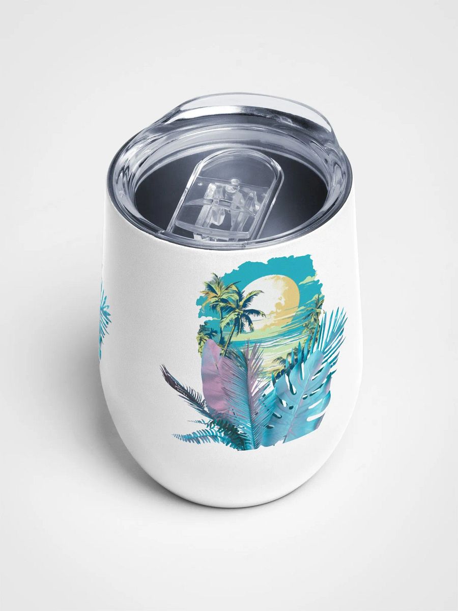 Tropical Moonlit Wine Tumbler Set for bride and groom product image (4)
