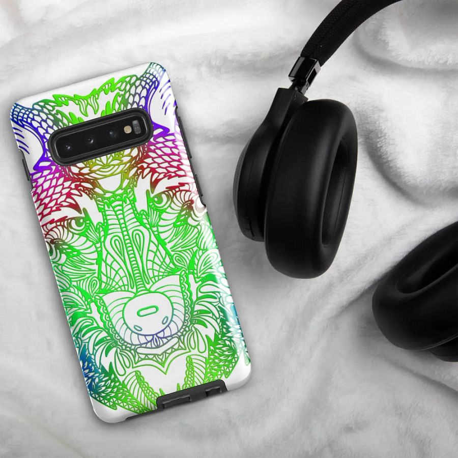 Wolf Head Green Mandala Phone Case product image (6)