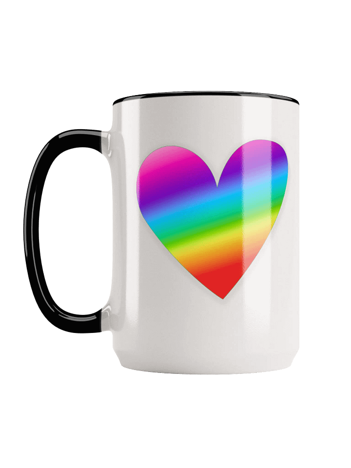 Rainbow Heart Ceramic Mug with Color Inside product image (2)