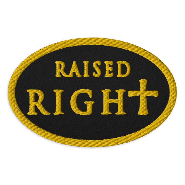 Raised Right Gold and Black Patch product image (1)
