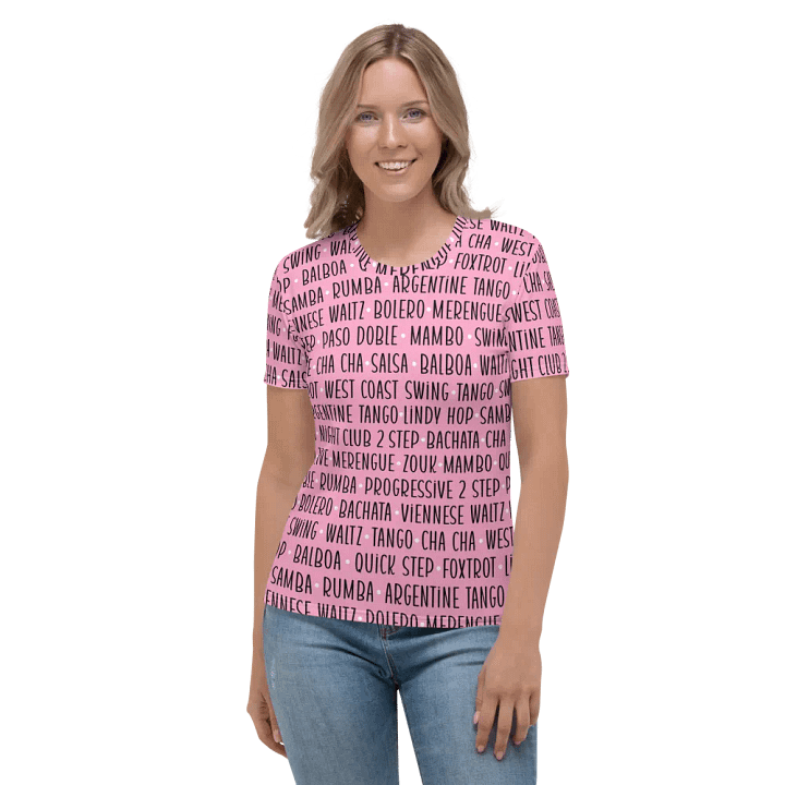 Women's Ballroom Dance T-Shirt Pink product image (1)