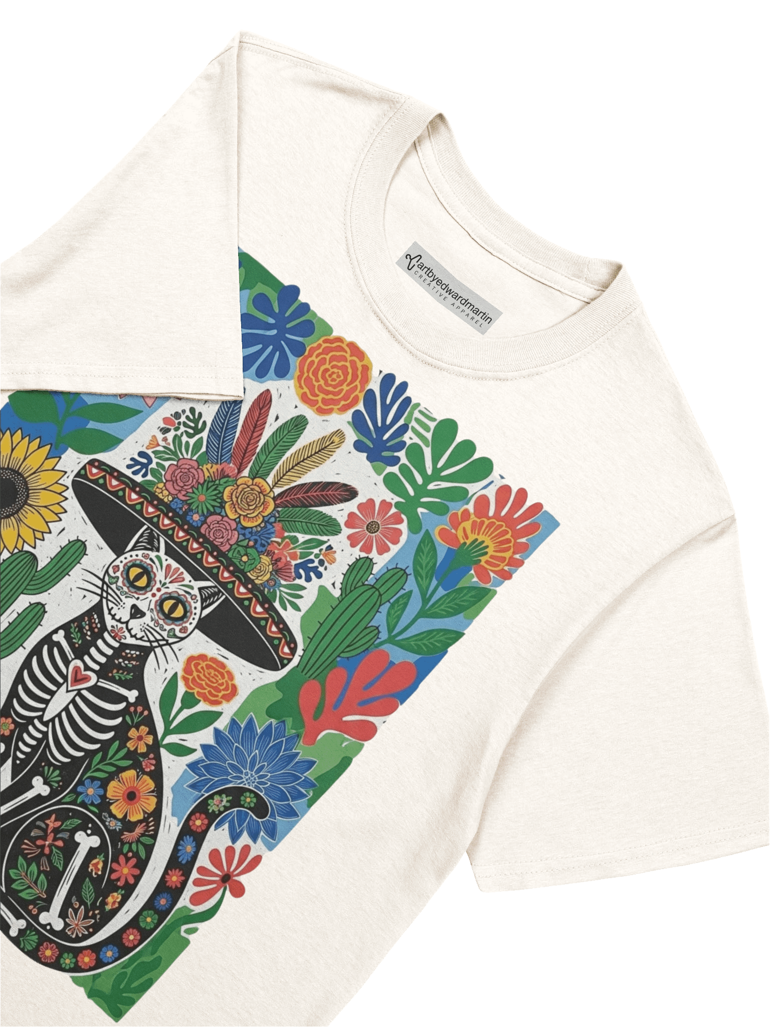 Cat Catrina Design T-Shirt product image (169)