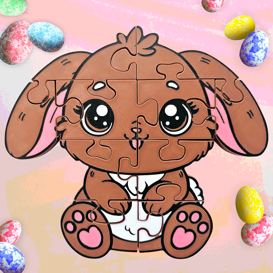 Bunny 3D Printed Jigsaw Puzzle– A Hoppy Adventure in Every Piece! product image (4)