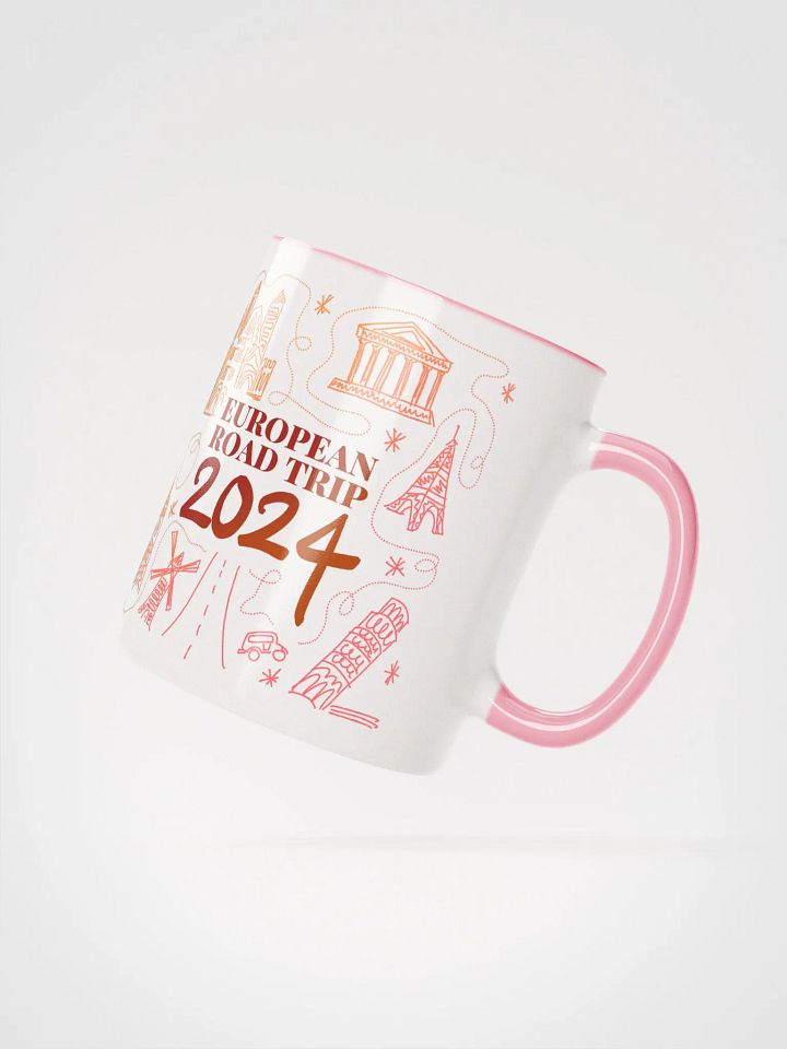 European Road Trip Souvenir Mug (Warm Colors) (11oz) product image (2)