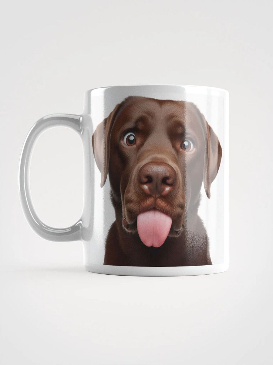 Rude Brown Labrador #Humorous Glossy Mug - White product image (6)