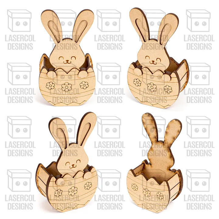 Easter Bunny Egg Basket (5 Styles) - Laser Cut Files product image (2)