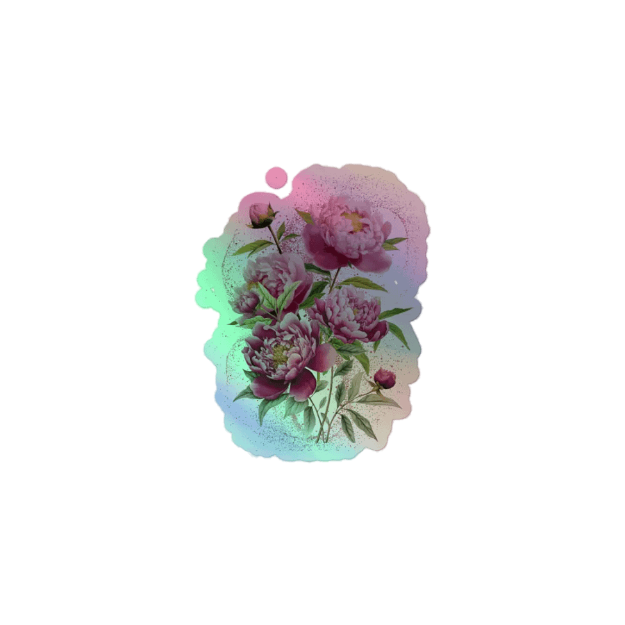 Holographic Peony Paradise Sticker Sheet product image (1)