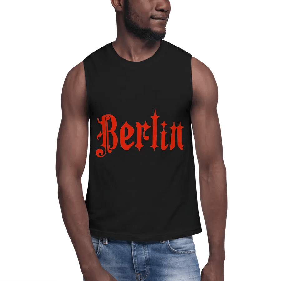 Berlin Gothic In Red Muscle Tank product image (7)