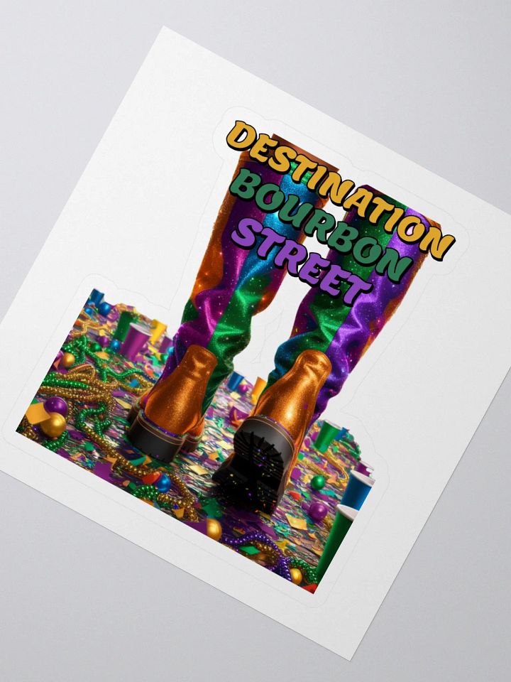 Destination Bourbon Street - Funny Mardi Gras Sticker product image (2)