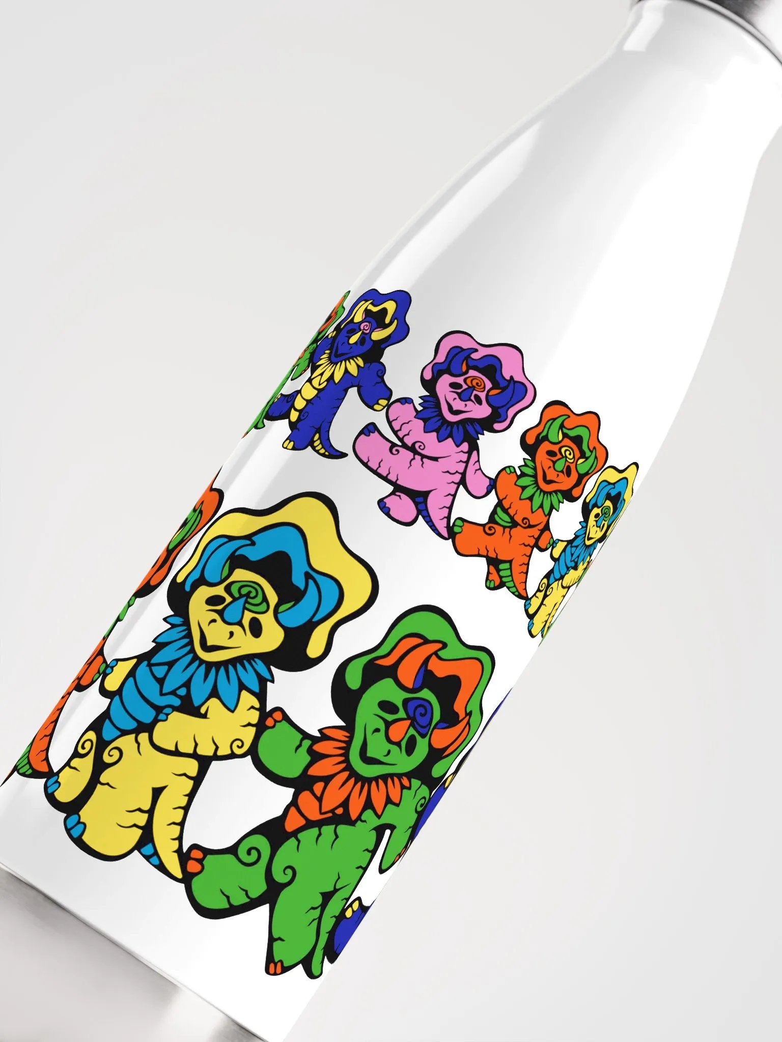 Dancing Dinos Stainless Steel Water Bottle product image (2)
