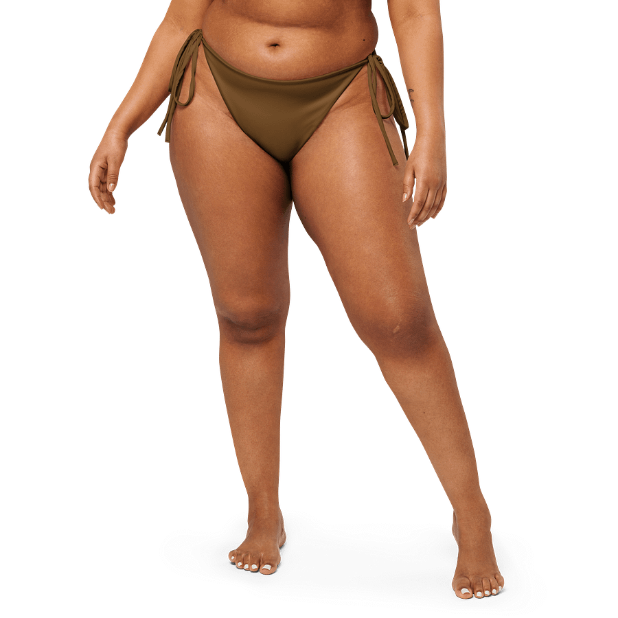 Chestnut Brown Solid Color String Bikini Bottom product image (3)