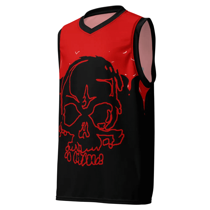 Skull and blood basketball jersey product image (1)