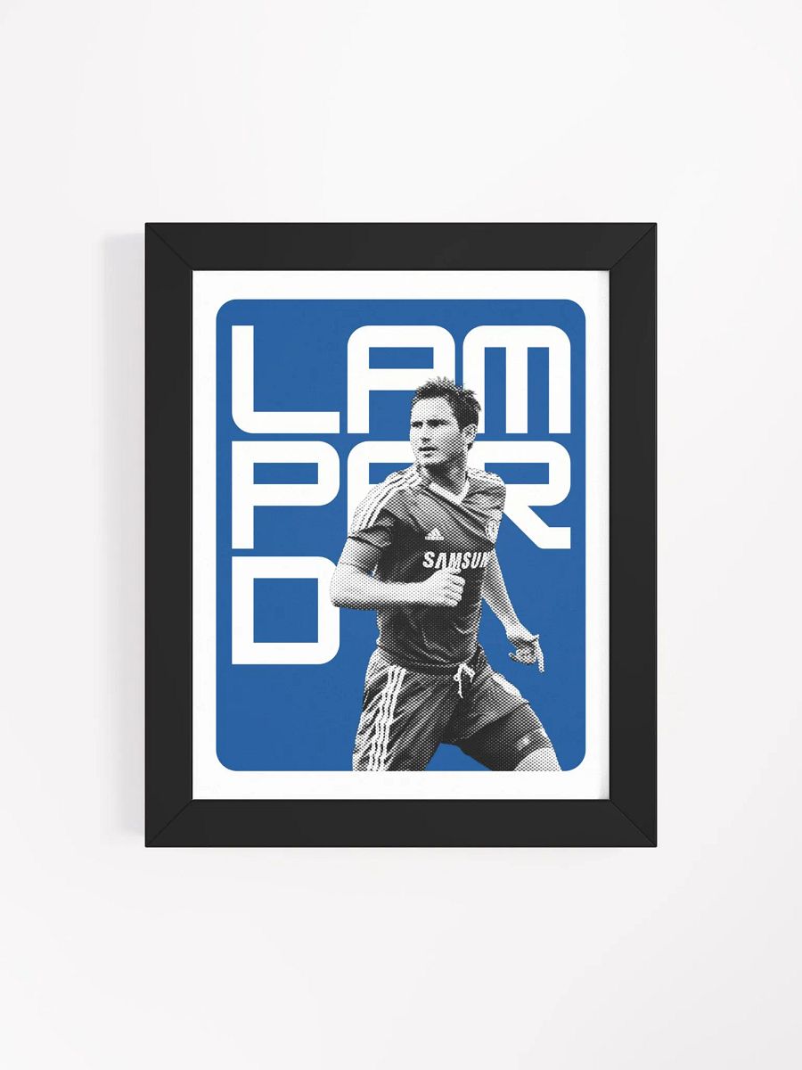Frank Lampard BW Chelsea Name Art Framed Print product image (4)