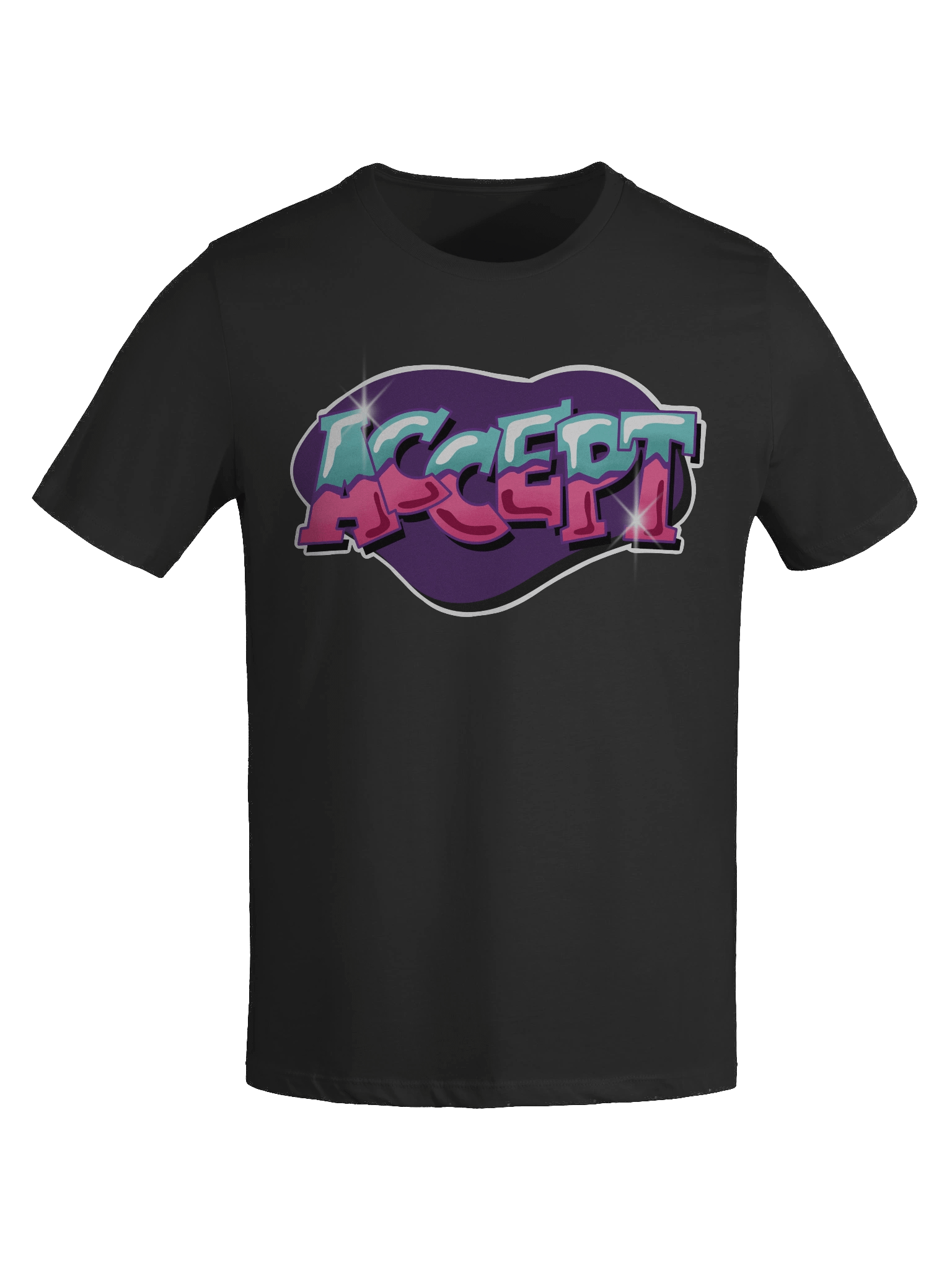 "ACCEPT" - Kawaiifiti Style - Women's Relaxed-fit T-Shirt (Dark) product image (13)
