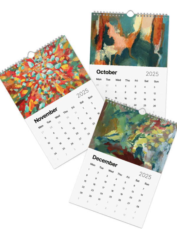 Expressive Abstracts - Traditional Art by Ruble | 2025 Calendar product image (5)