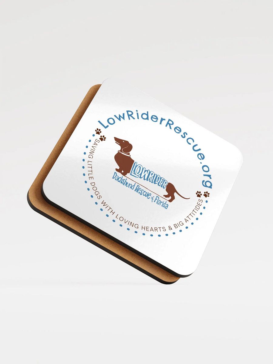 Low Rider Dachshund Rescue LOGO Coasters product image (3)