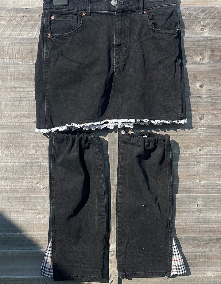 denim skirt and legwamer set! product image (1)