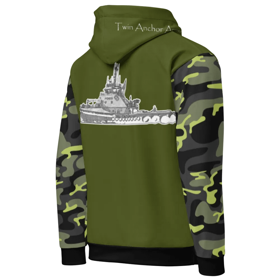 Camouflage & Green Foss tug Sketch Hoodie product image (6)