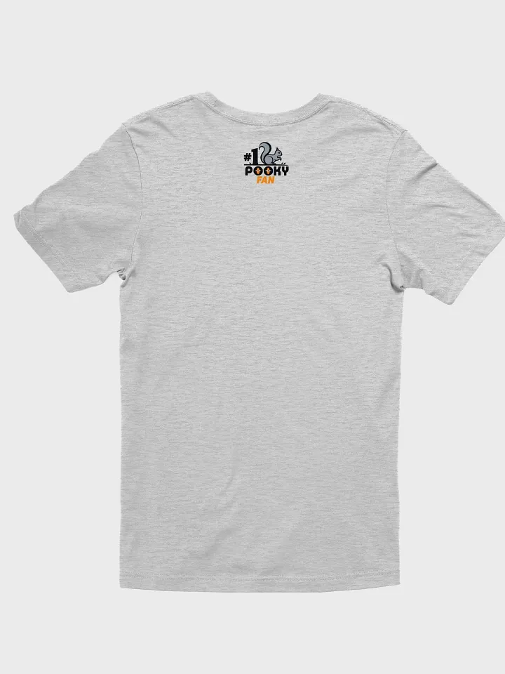 Super Soft and Flattering Tee: #1 pooky fan, orange, grey and black with simplistic squirrel on a branch product image (2)