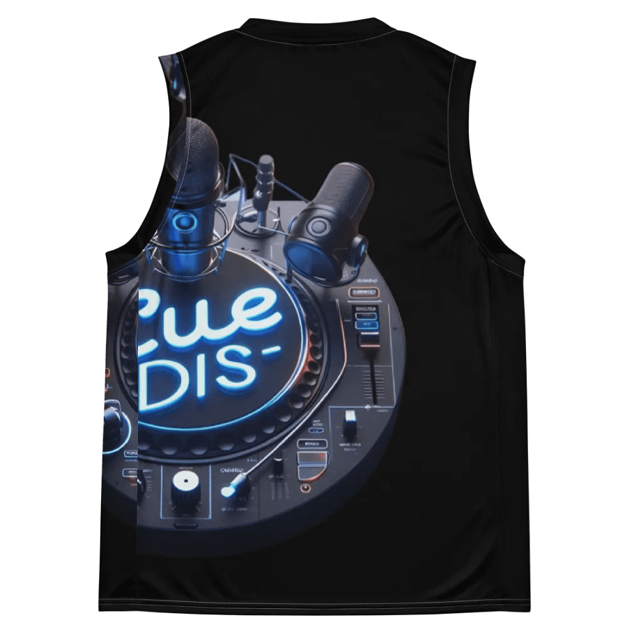 Neon Cue Dis DJ Unisex Basketball Jersey product image (4)