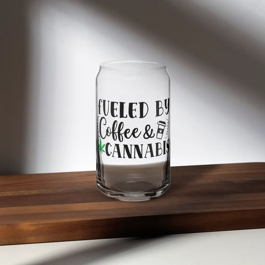 'Fueled by Coffee & Cannabis' Glass product image (5)